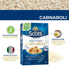 - Carnaroli - Riz extra fin pour risotto, riz d'Italie, prêt en 16 minutes - 1 kg