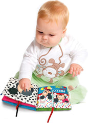 Clementoni 17721 Disney Baby - Livre en tissu, jouet de voyage polyvalent pour bébé, livre d'images crépitants et grinçants pour nouveau-nés à partir de 0 mois Jouets pour bébés Naty Shop