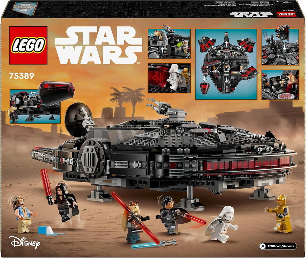 LEGO Star Wars Dark Millennium Falcon, ensemble de vaisseau spatial, jouet de construction pour enfants, cadeau d'anniversaire pour garçons, filles et fans, jouet d'aventure 75389 ensembles de construction Besuche den LEGO-Store