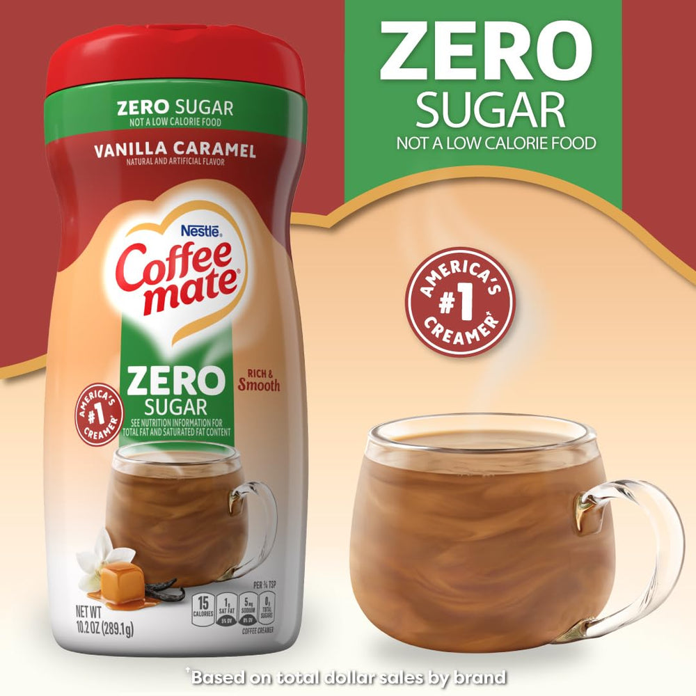 Coffee-Mate Vanille Caramel, Crème à café en poudre sans sucre, Kaffeesahne Pulver - Vanille Karamell - OHNE ZUCKER ! des États-Unis