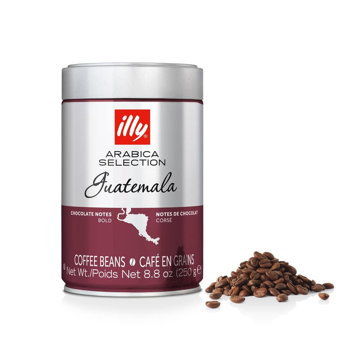 Café en grains Illy Arabica Selection Guatemala à moudre, boîte 250g