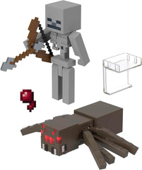 Mattel Minecraft Env. Pack de 2 figurines d'action 8 cm avec 2 figurines et 2 accessoires, figurine de collection en cadeau HLB29 Figurines d'action Naty Shop Titre par défaut