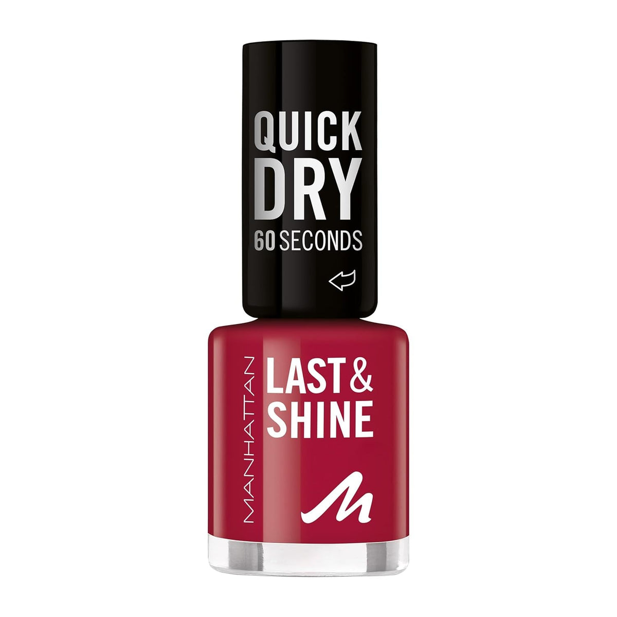 Oja MANHATTAN Last & Shine cu uscare rapidă, vegană și cruelty-free, de lungă durată, finisaj ultra-lucios, 8 ml, nuanța 660 Bite My Lip