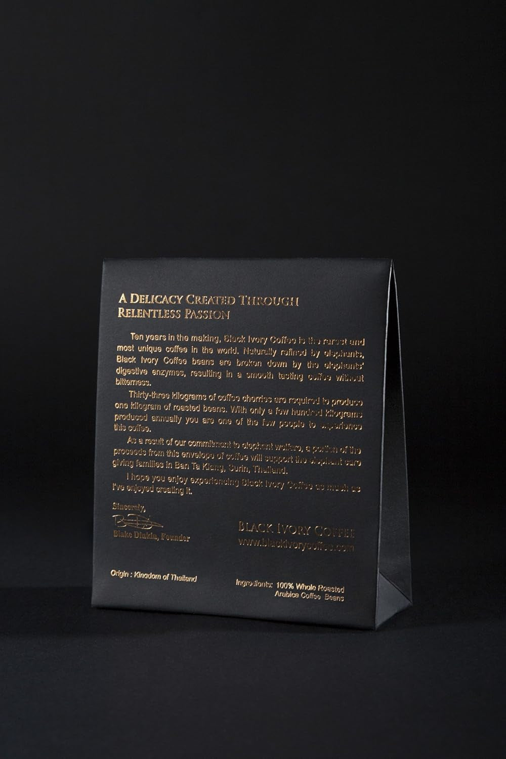 Café Black Ivory - 35 grammes de grains de café, grains entiers, non torréfiés, sans arômes ajoutés, 1 pièce
