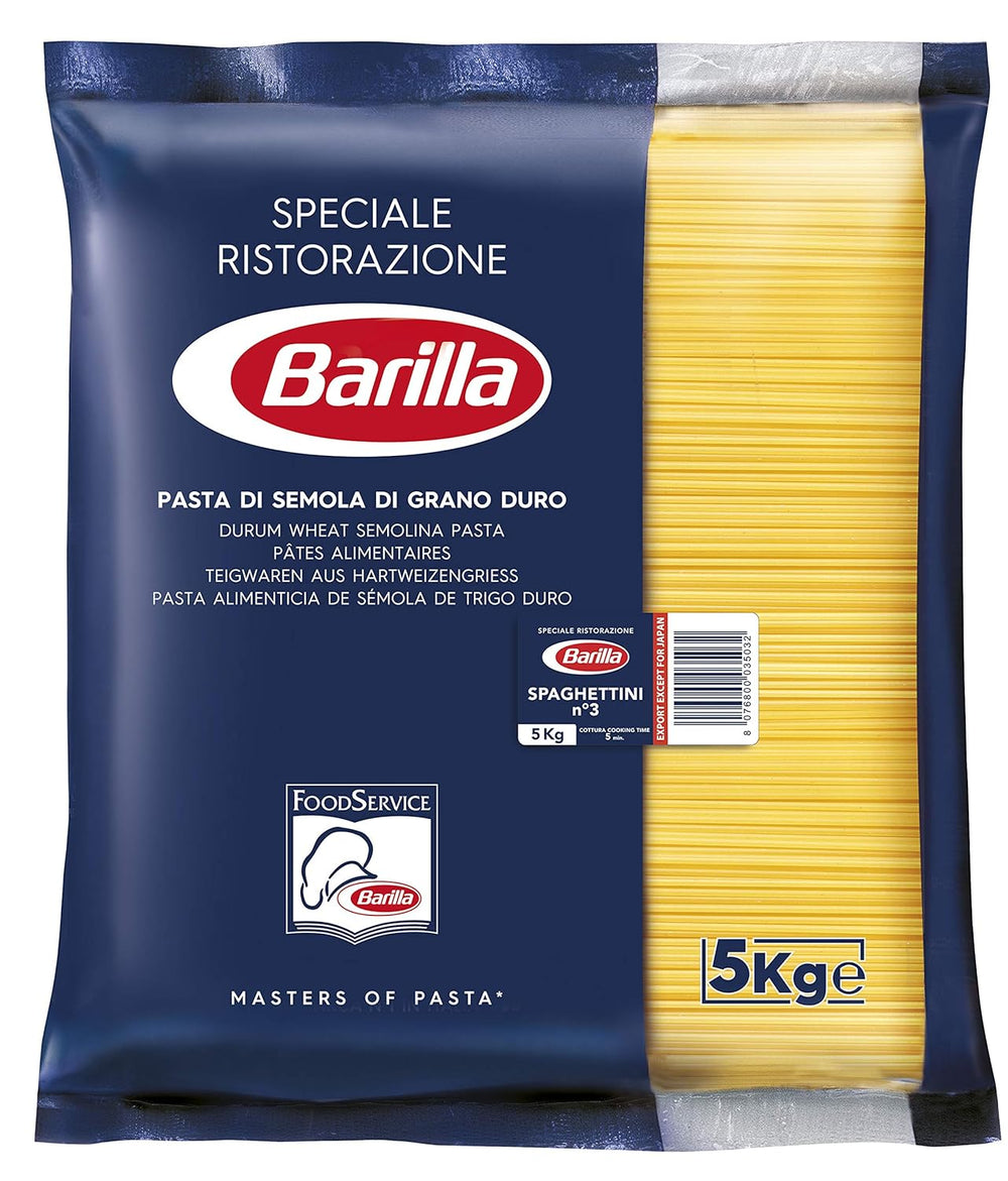 Barilla Pasta Klassische Spaghetti n.5 aus Hartweizen de haute qualité immergé al dente, (1 x 500 g), geschmacklos