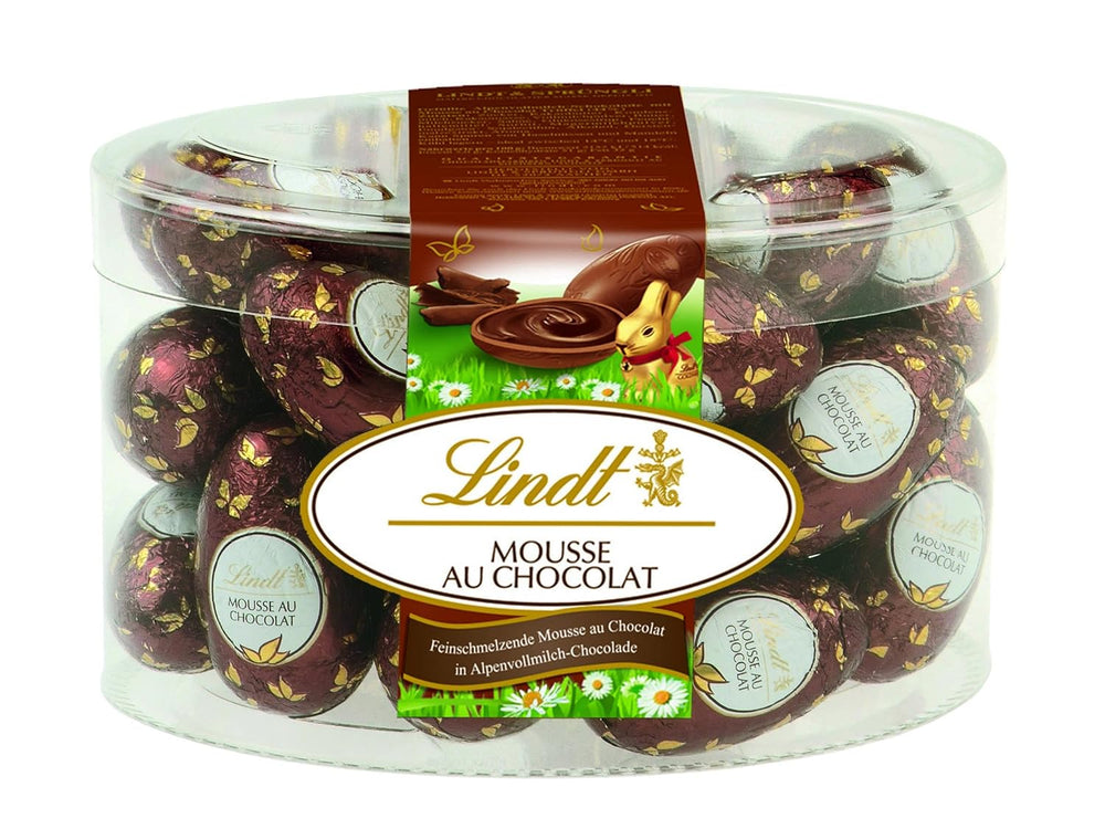 Mousse au chocolat Lindt aux œufs en chocolat | 450 g Chocolat au lait fourré d'une mousse au chocolat fondante | Chocolat de Pâques | Cadeau de chocolat | Oeufs de Pâques | Oeufs en chocolat