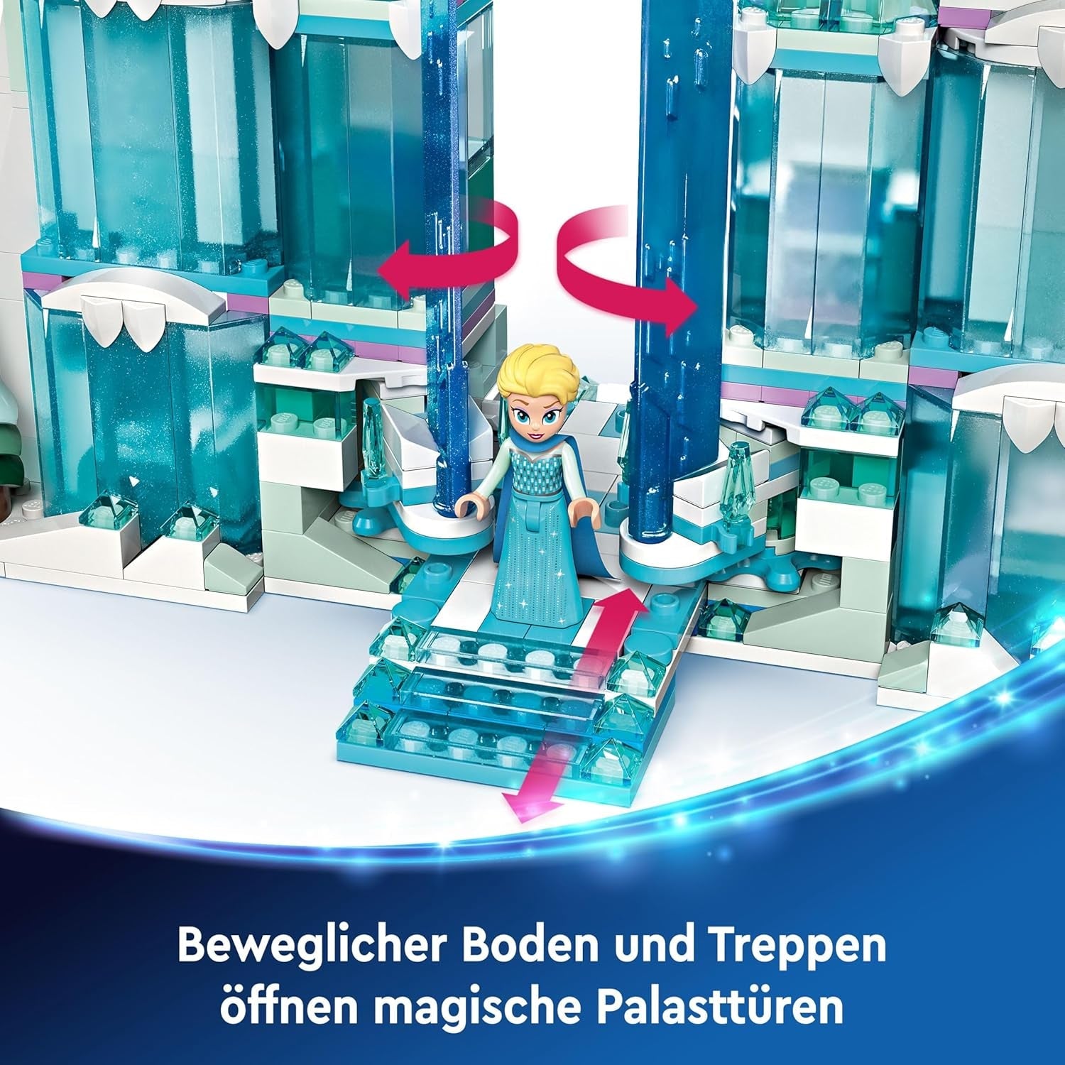LEGO ǀ Disney Frozen Elsas Winterpalast, BAU- und Spielset für Kinder mit Modell-Palast und Minifiguren ELSA und Anna, Geschenk für Mädchen, Jungen und Filmfans ab 6 Jahren 43244