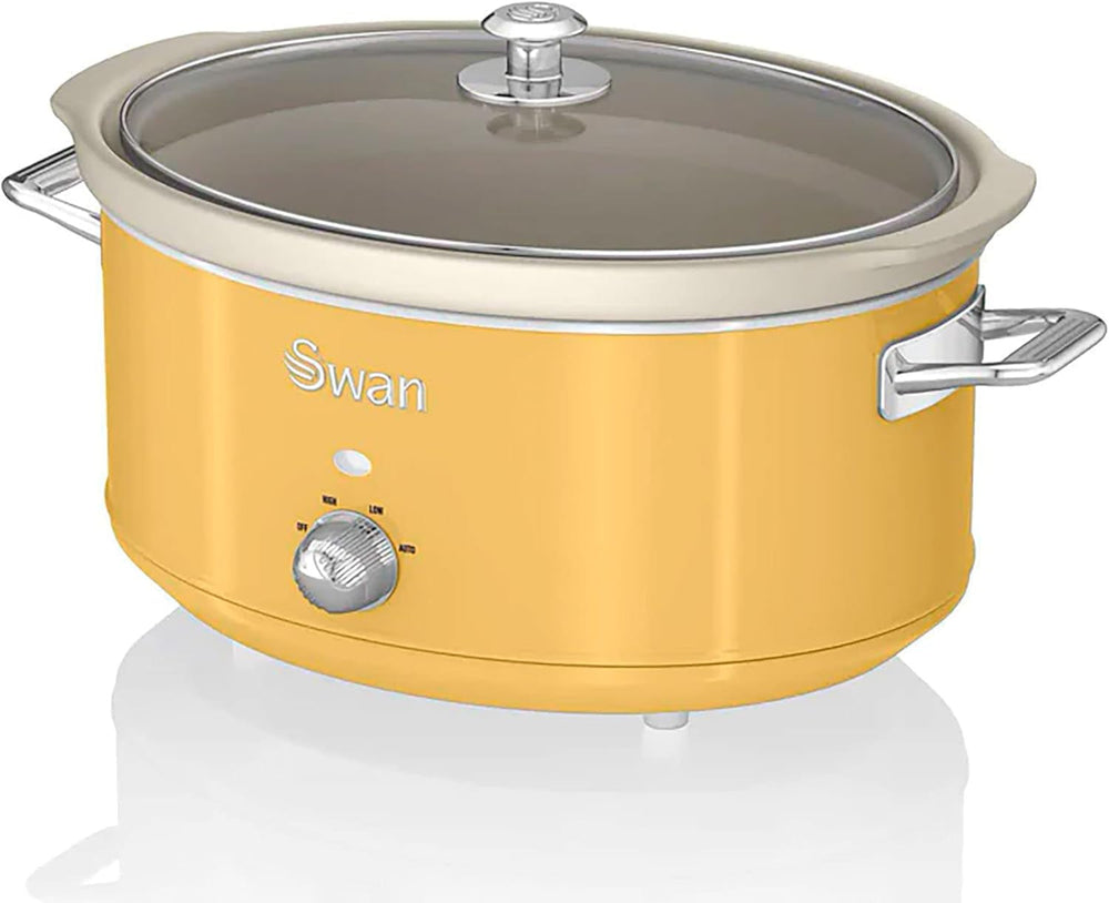 Swan Retro SF17031YELNEW Mijoteuse 6,5 litres, 320 W Mijoteuse Naty Shop Jaune