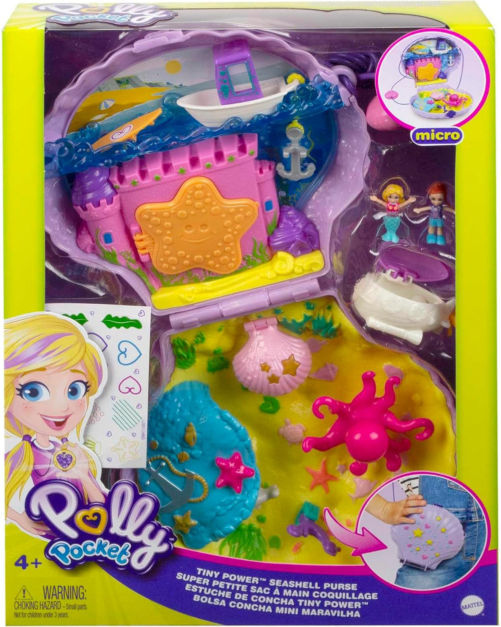 Polly Pocket Coffin Wrap Around Shell Bag Sous-marin 2 poupées 1 sous-marin Polly Pocket Sirène Jouet 4 Ans Jouet GNH11 Naty Shop Dolls