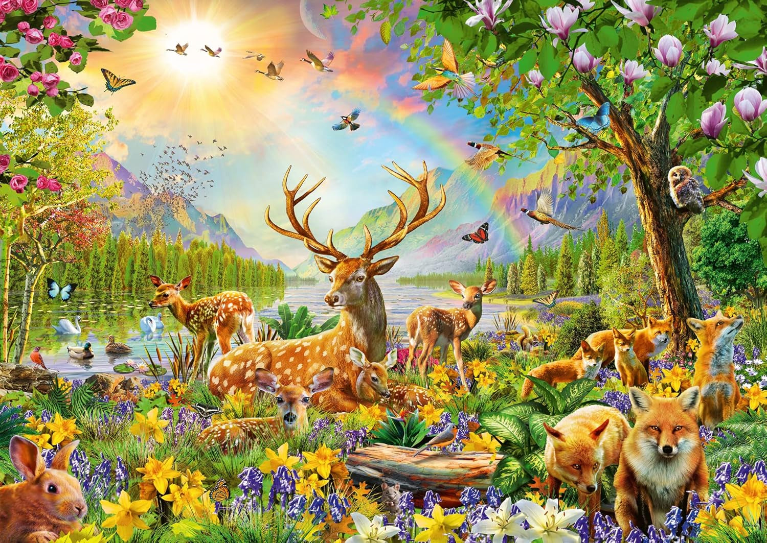 Ravensburger Puzzle pour enfants - 13352 Famille de cerfs gracieux - Puzzle 200 pièces pour enfants de 8 ans et plus Puzzle Naty Shop