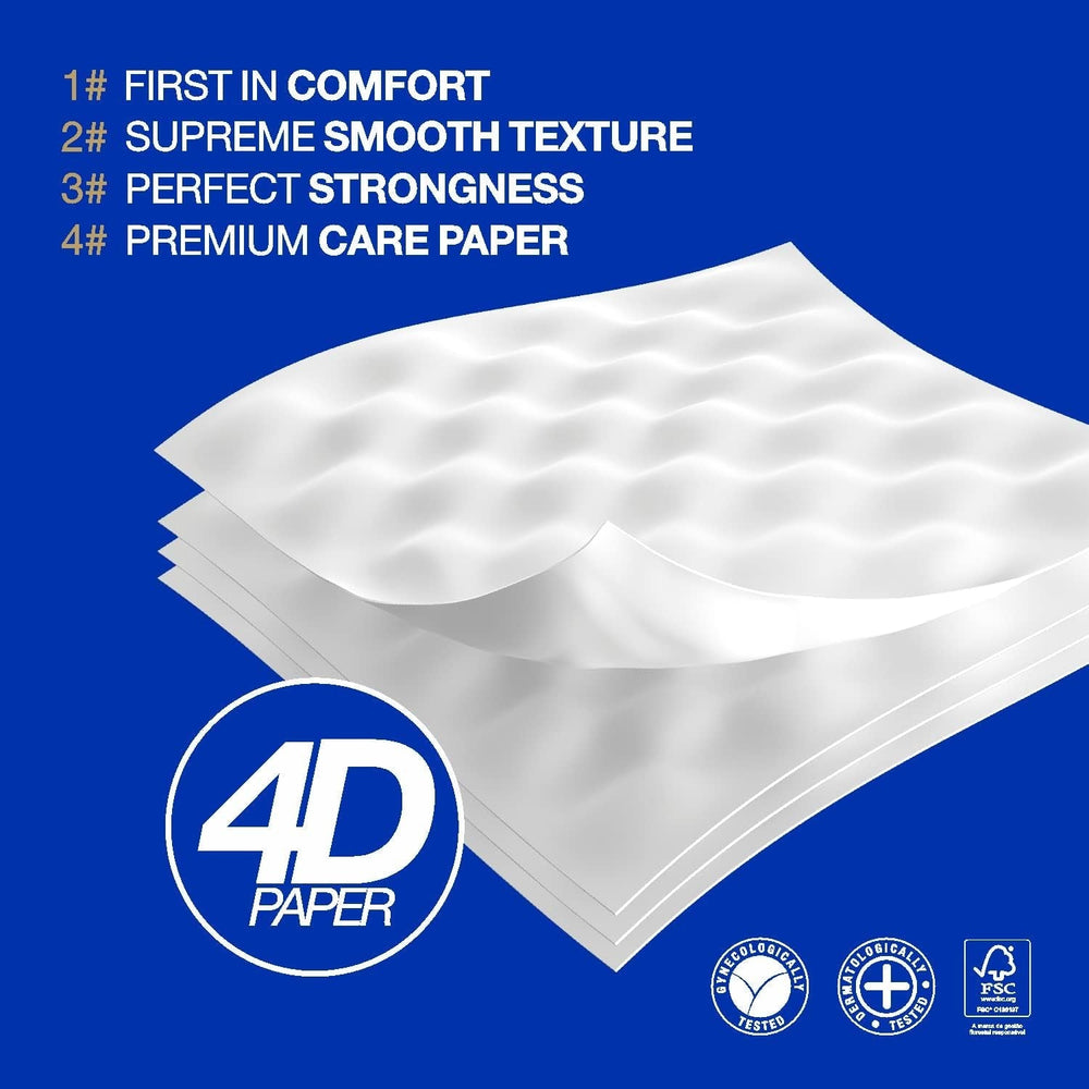 Renova Renova Divine Perfection Papier toilette, 42 rouleaux, papier toilette de qualité supérieure, 4 épaisseurs, ultra doux, extra résistant, épais, doux et absorbant, papier certifié FSC, 4400 g