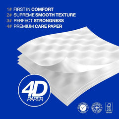 Renova Renova Divine Perfection Papier toilette, 42 rouleaux, papier toilette de qualité supérieure, 4 épaisseurs, ultra doux, extra résistant, épais, doux et absorbant, papier certifié FSC, 4400 g