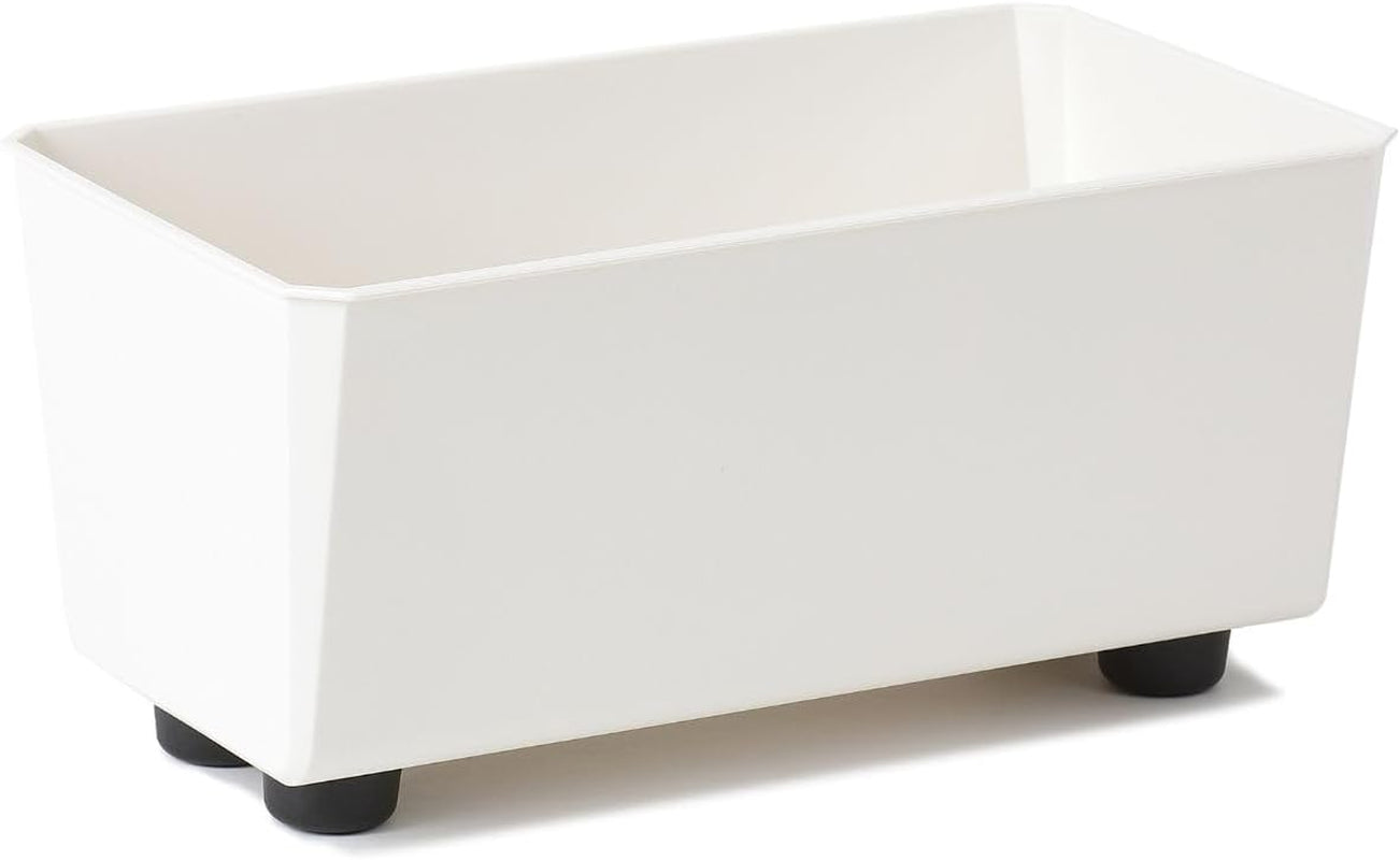 Jardinieră dreptunghiulară LAMELA cu picioare elegante – Ghiveci gri cu aspect de beton, fabricat din plastic robust, 37x17 cm, 6L – Rezistent la intemperii și ușor de curățat – Pentru interior și exterior