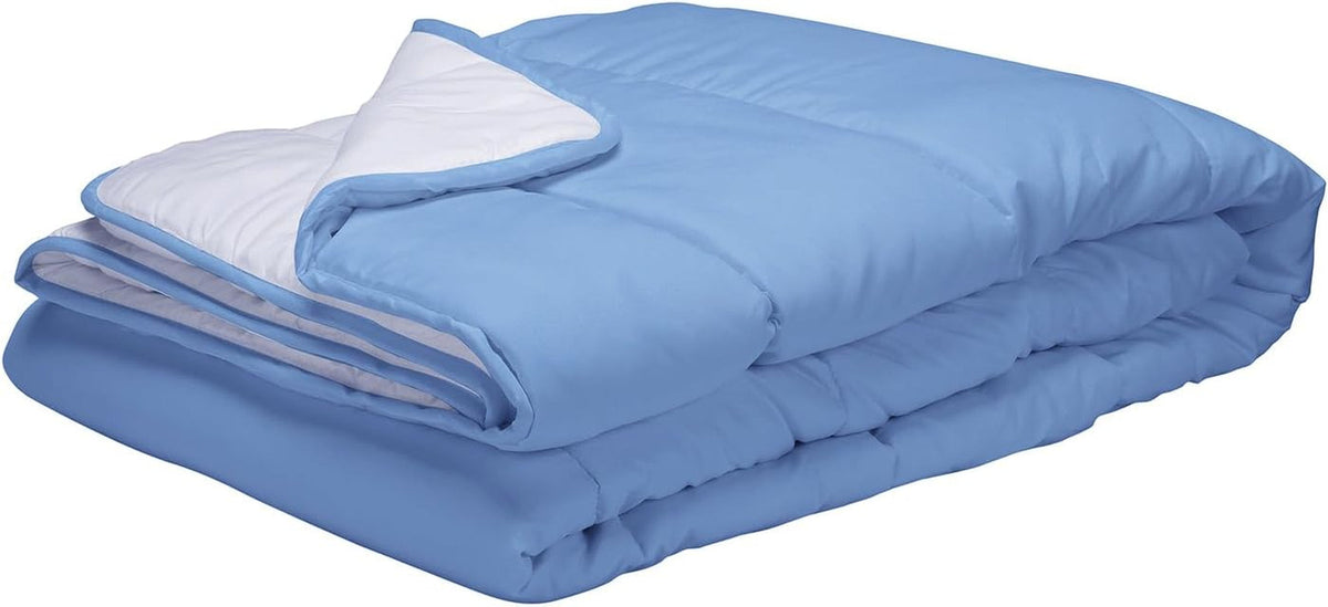 Pikolin Home - Couette réversible 300 G - Garnissage bicolore nordique - Pour lit bébé 60 - Garnissage en plumes, chaud, respirant, bleu/blanc, 100 X 120 cm Couettes et couettes Naty Shop Titre par défaut