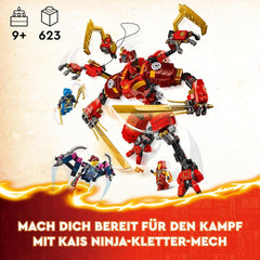 LEGO NINJAGO Kai's Ninja Climbing Mech, jouet Ninja avec figurine à construire et 4 mini figurines, ensemble d'aventure pour enfants, cadeau d'anniversaire pour garçons et filles de 9 ans 71812 Ensembles de construction Beuche den LEGO-Store