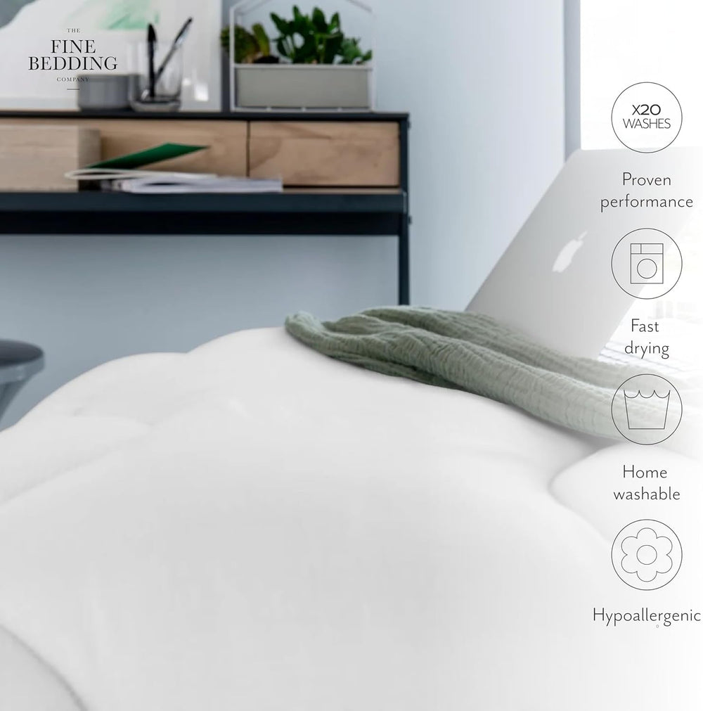 Naty Shop Couette double 4,5 Tog légère, hypoallergénique, chaude et lavable, pour lit double, housse de luxe de qualité hôtelière avec nos matériaux recyclés Naty Shop Quilts & Quilts