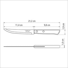 Tramontina 14 pièces ensemble de couverts de gril en acier inoxydable couverts à steak ensemble de gril cuisine Naty Shop