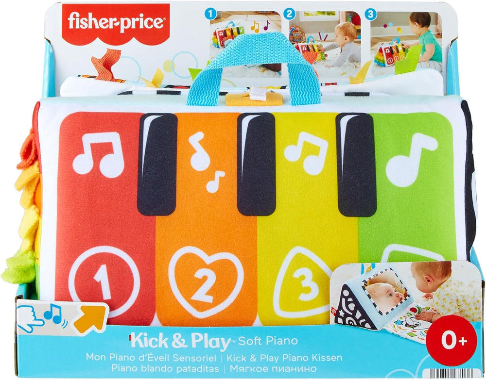 FISHER-PRICE Kick & Play Soft Piano - Piano jouet doux et portable, design évolutif, touches colorées, pour bébés dès la naissance, HND54 Baby Toys Naty Shop