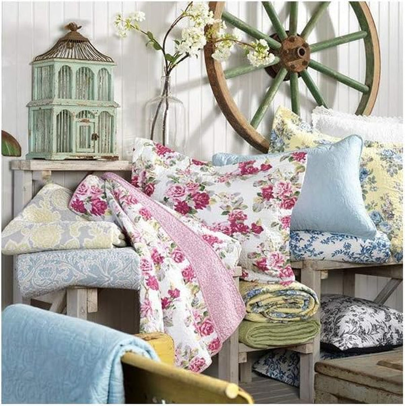 Laura Ashley Home Couette Rüschen Garden Collection, 100% coton, Ultra douce, Pour toutes les saisons, Réversible, Elégante, Lit double, Couleur Crème (197783) Couettes et couettes Naty Shop