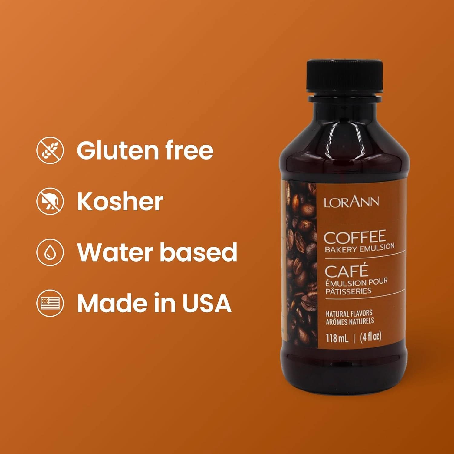 LorAnn, Emulsie cu aroma de Cafea, 118 ml Arome Naty Shop