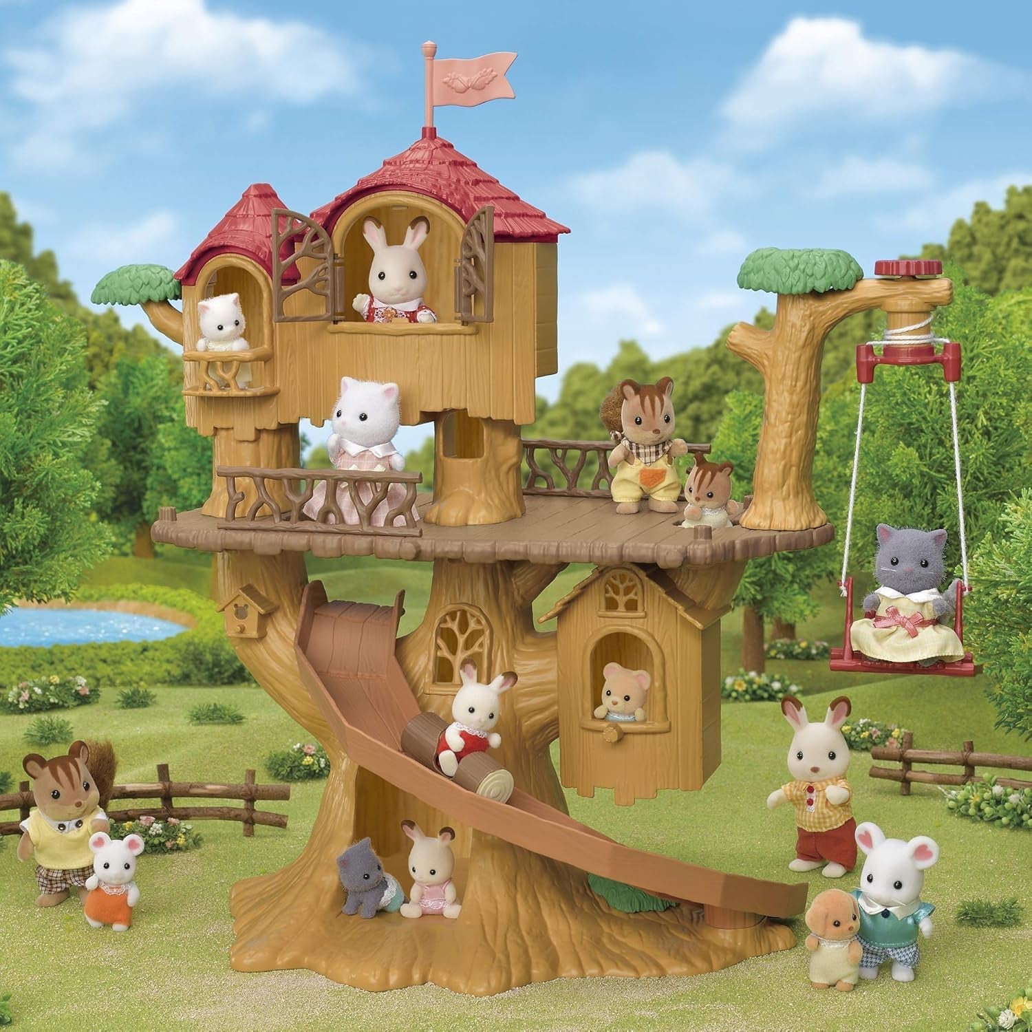 Sylvanian Families 5494 Adventure Tree House - Ensemble de jeu pour maison de poupée Dollhouses Naty Shop