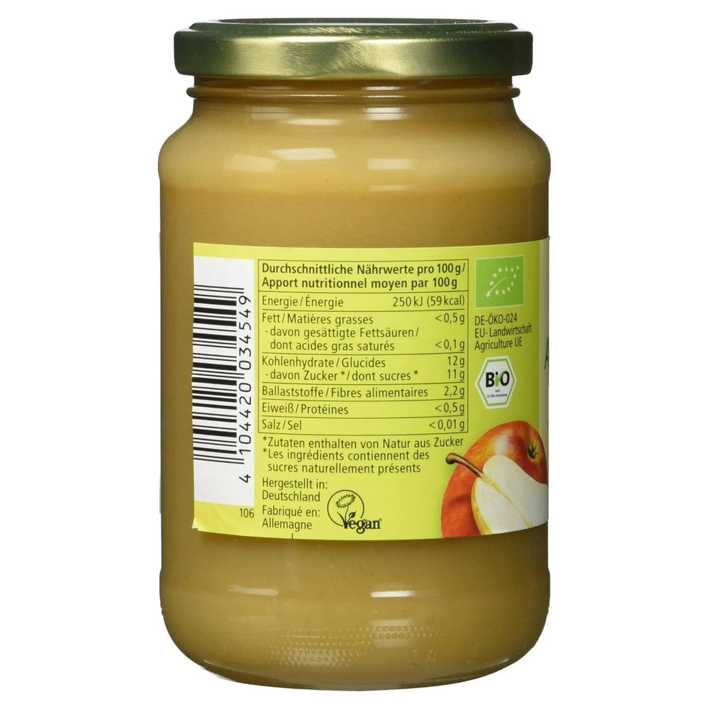 Compote de pommes bio aux poires, 360 grammes Mère et Enfant Naty Shop