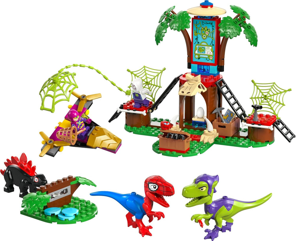 LEGO Marvel Showdown am Baumhaus: Spidey-Rex vs. Gobby-Raptor, BAU- und Spielset mit Dinos, Geschenk mit Spielzeugdinos für Jungen und Mädchen ab 4 Jahren, Spidey und Seine Super-Freunde 11200