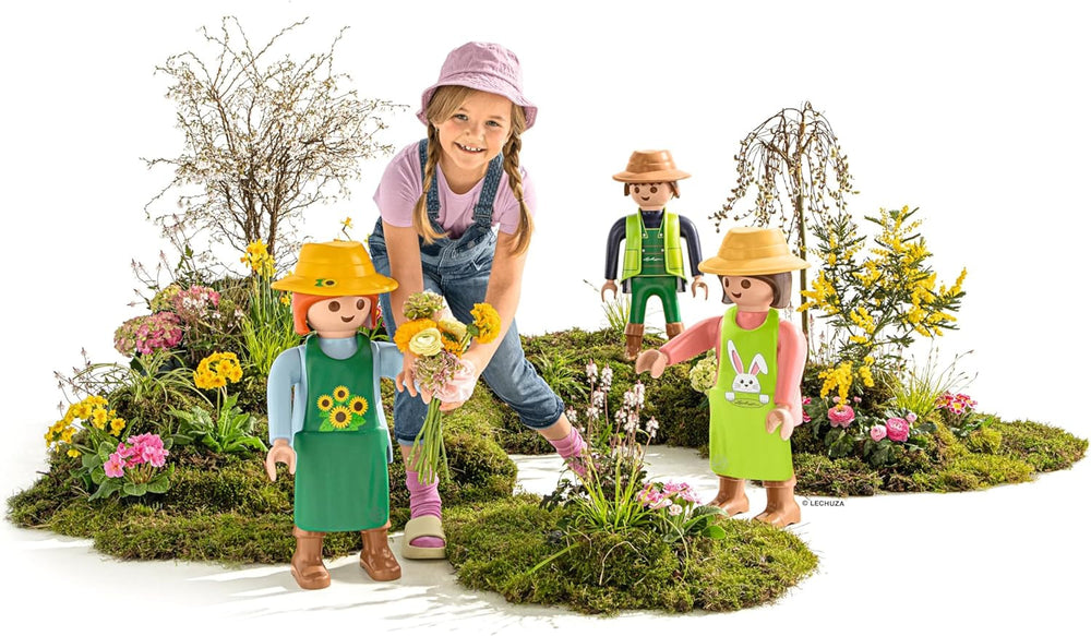 LECHUZA Jardinier 2021 - Tournesol (62,5 cm), Vert/Bleu Clair