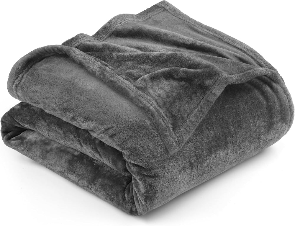 Utopia Bedding Couverture polaire confortable [228 x 228 cm, gris] Couverture douce, légère, chaude et moelleuse Couverture confortable et respirante pour lit, canapé, lits et couvertures Besuche den Utopia Bedding-Store Gris 228 x 228 cm