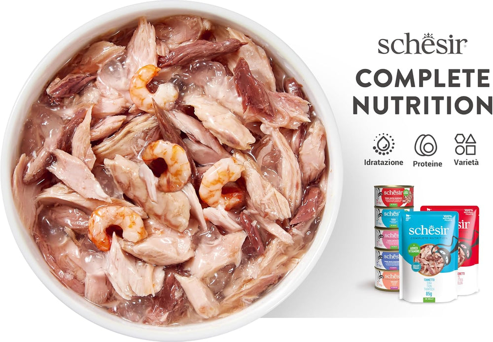 , Thon au poisson bleu en gelée, nourriture humide complète pour chat, en sachet, avec vitamines supplémentaires, 100% naturel, 6 x 85 g