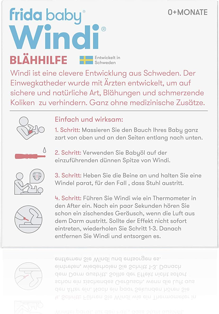 Fridababy Windi Soulagement des gaz pour bébés à partir de 0 mois 10 pièces Cathéters jetables Soulagement des gaz naturels 20437