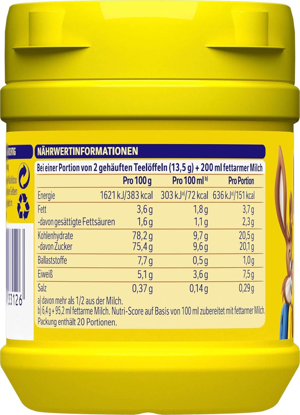 Nestlé Cacao en poudre pour boissons, à mélanger avec du lait, 1 paquet de 280 grammes de Cacao et Chocolat Chaud Naty Shop