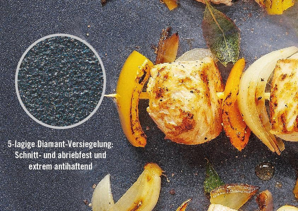 Poêle plate Woll Diamond Lite - Induction -, Ø 20 Cm, Hauteur 5 Cm, Avec poignée amovible - Convient à tous types de feux, Fonte d'aluminium, Revêtement antiadhésif Casseroles et poêles Naty Shop