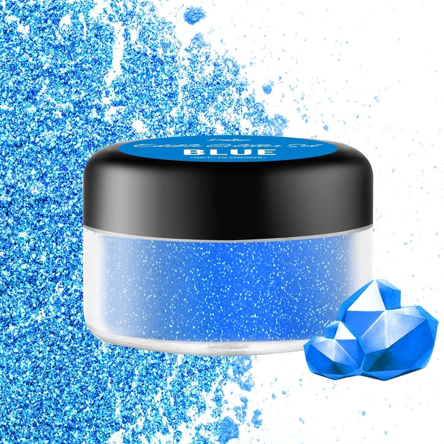 Paillettes comestibles, 10 grammes, différentes couleurs Glitter Naty Shop Bleu
