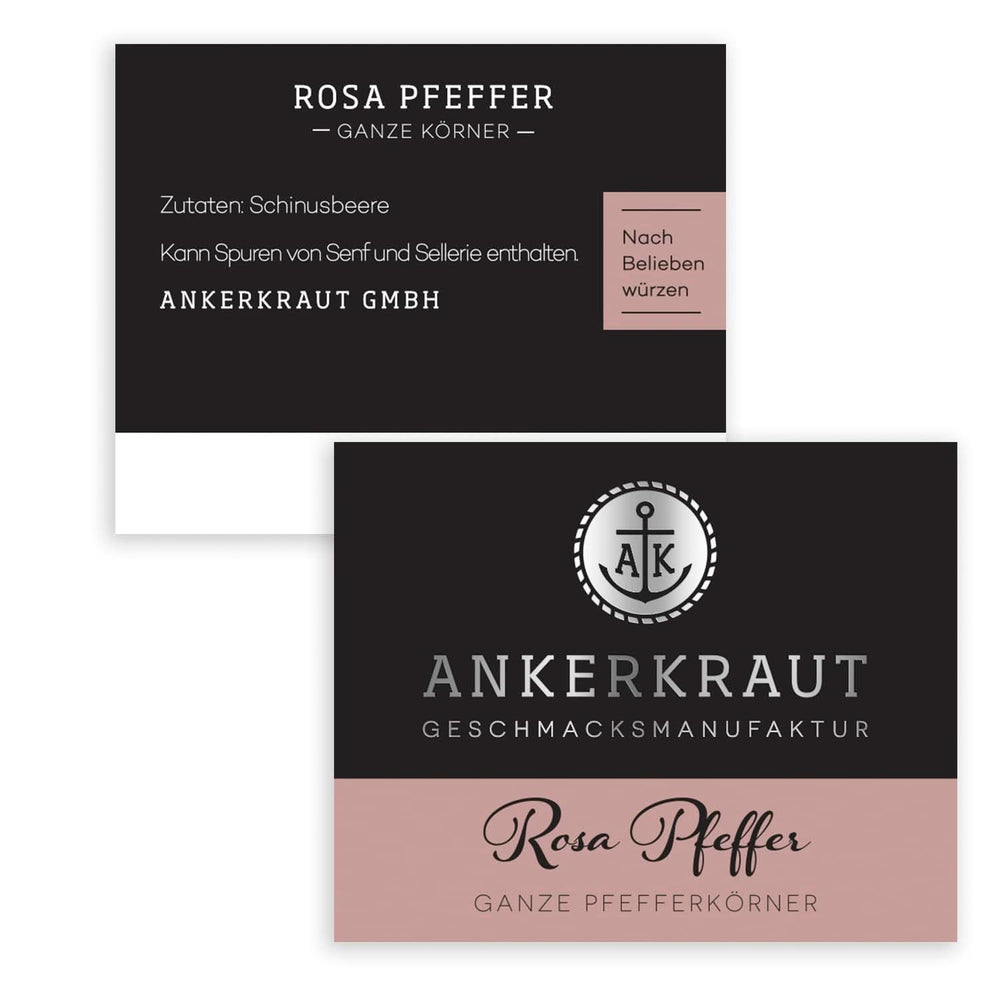 Ankerkraut, poivre rose (Schinus Berry), baies roses, parfait pour le Gin and Tonic, 45 grammes Condimente Naty Shop