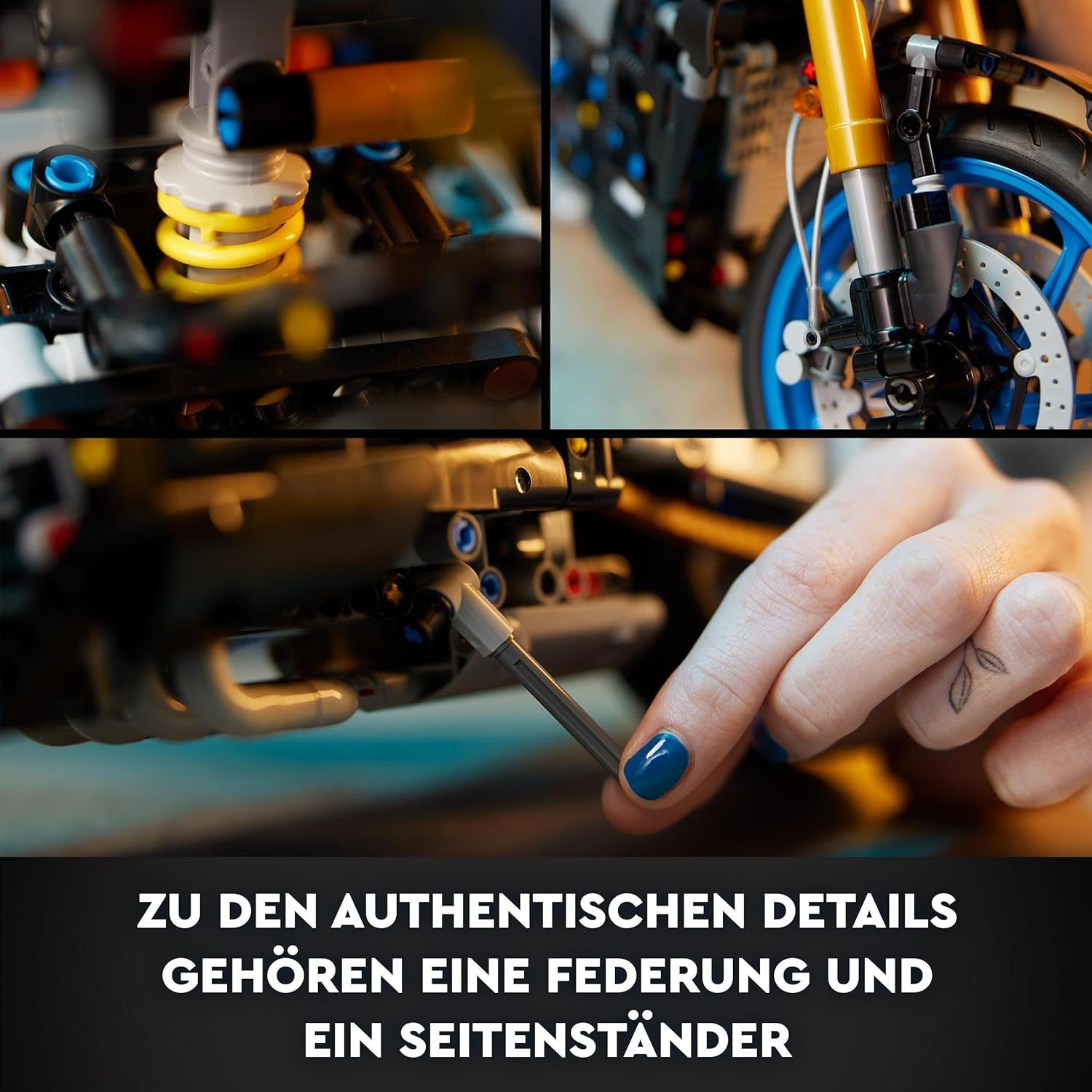 LEGO 42159 Technic Yamaha MT-10 SP Kit de modèle de moto pour adultes, modèle de véhicule authentique à moteur 4 cylindres, direction fonctionnelle et application AR, cadeau pour hommes et femmes Kits de construction Besuche den LEGO-Store