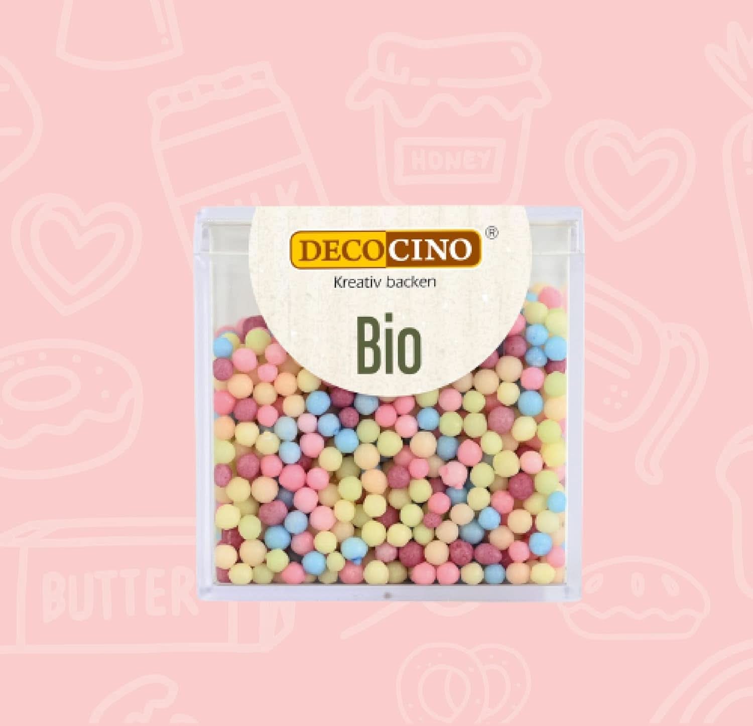 DECOCINO Perles Sprinkle Bio - 60 grammes - Sprinkles de dextrose Bio Sprinkles Naty Shop
