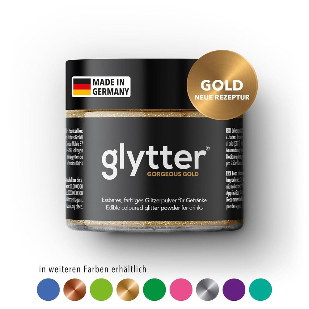 Glytter, Paillettes comestibles pour boissons et liquides, 10 grammes Glitter Naty Shop