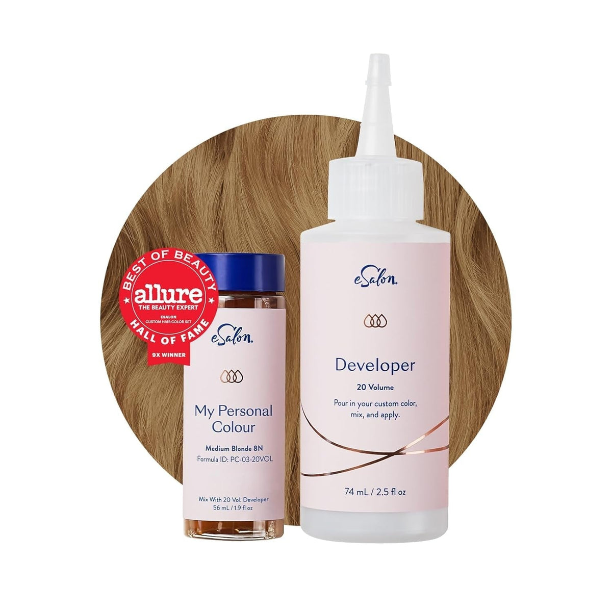 Ensemble de colorations permanentes pour cheveux, couverture 100 % des gris, coloration maison, 0 % d'ammoniaque, teintures capillaires multidimensionnelles, teintures capillaires professionnelles, Naty Shop, teinture capillaire, blond moyen 8N