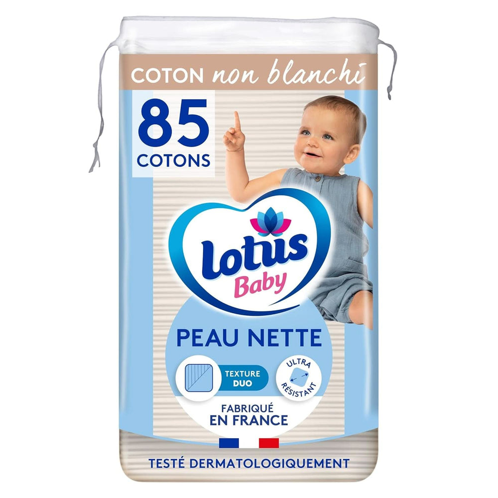 Tampons de coton Peau Nette pour enfants, 85 pièces par lot Lingettes humides pour bébé Naty Shop
