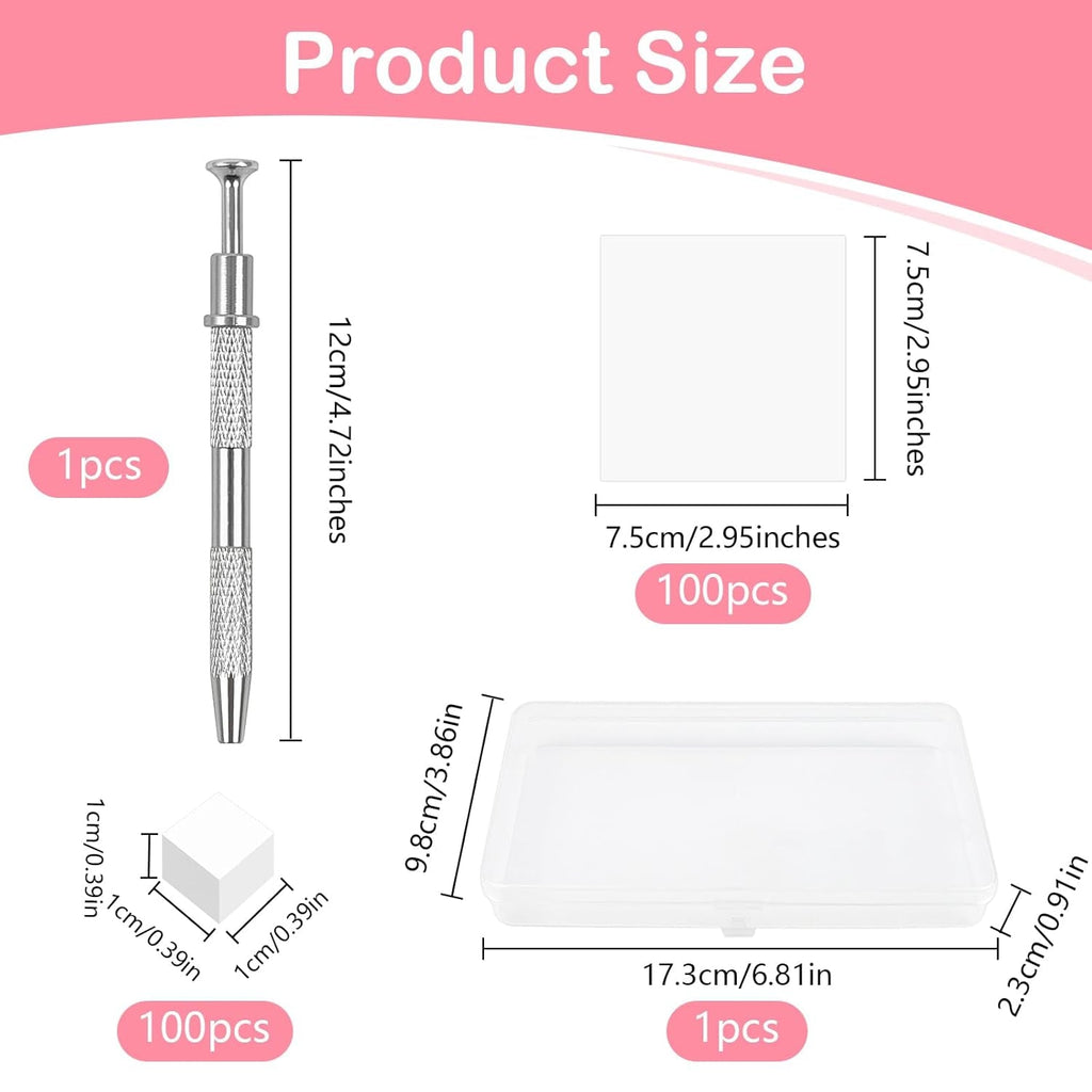 100Stks Latexfrei Nailart Schwämme, Ombre Nagelschwammpinsel, Nagelschwamm Mit Metallgreifer 100 Blatt Nailart-Mischpapier Aufbewahrungsbox, Maniküre Schwamm Applikator Für Farbverlauf Nailart