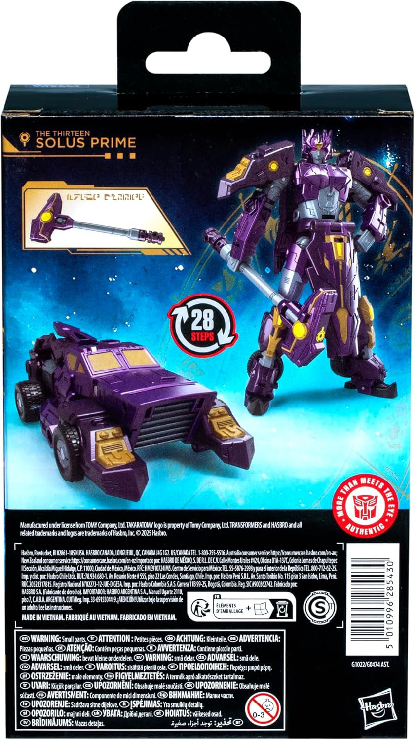 Transformers Age of the Primes Deluxe-Class The Thirteen Solus Prime Action Figure Figurines Naty Shop