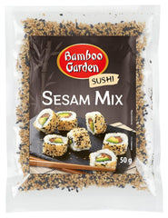 Bamboo Garden - Sushi Sesame Mix, Idéal pour la préparation de Sushi de toutes sortes, également délicieux comme Topping pour divers plats, en Muesli ou Porridge, 1 x 50 g