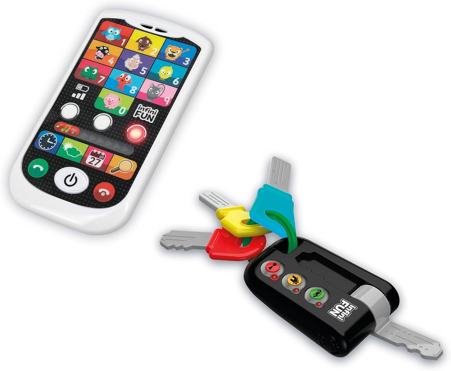 My Duo High-Tech Phone + Key - Un téléphone et une clé très réalistes. - Jouet pour plusieurs projets d'apprentissage à partir de 12 mois Bebe Naty Shop Toys