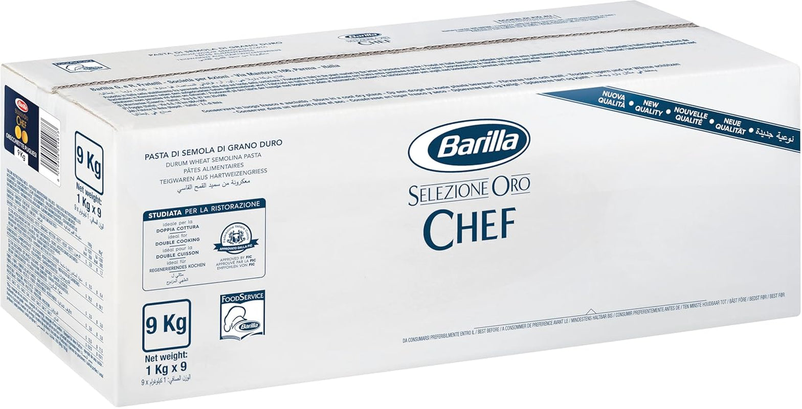 Barilla Selezione Oro Chef Orecchiette Pugliesi, paquet de 9 (9 x 1kg)