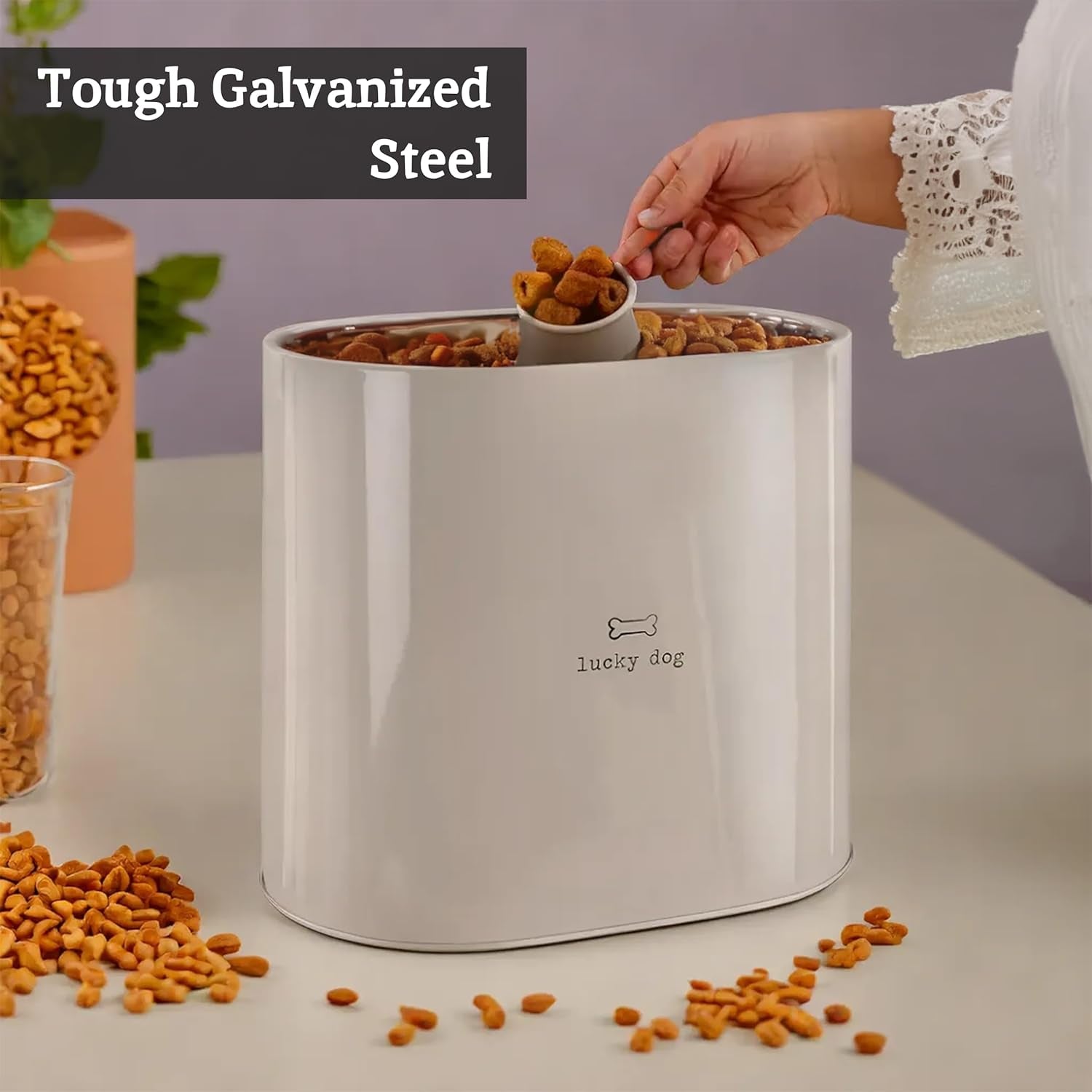 Articole de uz casnic Stay Awesome Tvasse, oțel galvanizat, acoperit cu pulbere, 350ml, natură Cutii depozitare alimente Naty Shop