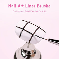 Sularpek Nail Art Liner Pinsel, 5 pièces Profi Detail Fine Nails Gel Nails Brush, Nagel Pinsel Dünn Für Beauty Frauen Nagelstudio (5 Größen, Rosa)