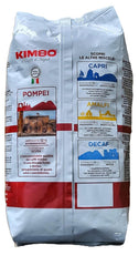 Café en grains Pompei entier, torréfaction intense, sac de 1 kg