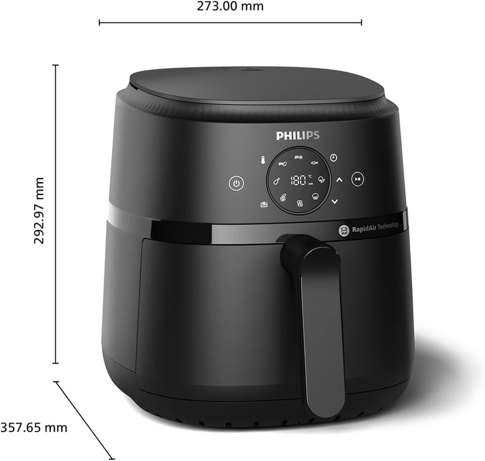 Philips Airfryer 2000 series 4,2L - Écran tactile numérique, 13 options de cuisson, 9 fonctions prédéfinies, Jusqu'à 90% de graisse en moins avec la technologie Rapidair, puissance 1500W Électroménager Naty Shop