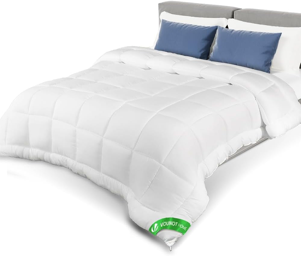 VOUNOT Duvet 155X200Cm, 4 Seasons Winter Duvet Set de 2 500GSM, constând din 2 plăpumi înnodate împreună Adaptable Duvet pentru vară și iarnă, Oeko-Tex Standard Plapumi si pilote Naty Shop Pătură ușoară de vară 200 X 200 Cm